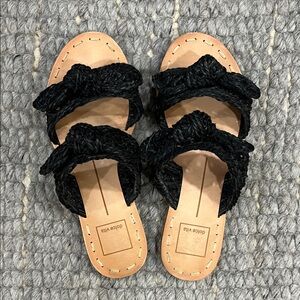 Dolce Vita Black Knotted Sandals